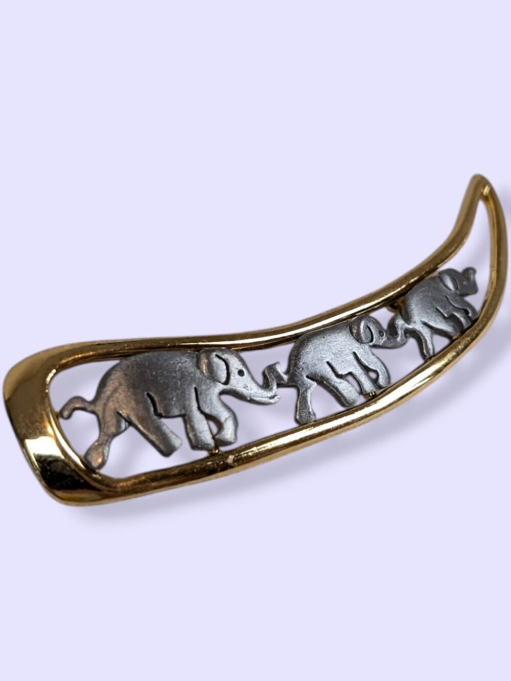 Vintage Ultracraft 3 Elephant Brooch